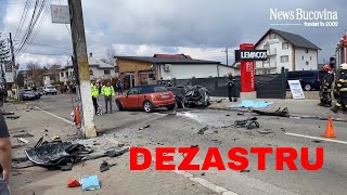 Audi A6 rupt în două viteza lacrimi  la Rădăuți [upl. by Bradwell]