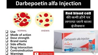 Darbepoetinडरबेपोइटीन alfa injection useside effectsRagineecholkar [upl. by Barden51]