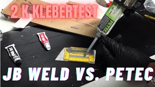 JB Weld vs Petec Flüssigmetall 2 k Klebertest auf Alu als Vorbereitung zum kleben des Vespa Motors [upl. by Leumhs]