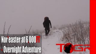 Facing the Storm  Noreaster at 6000FT  Overnight Adventure [upl. by Sisely263]