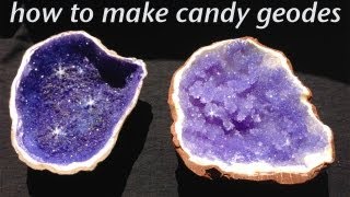 Rock Candy Edible Geode HOW TO cook that Rock Candy Recipe Ann Reardon [upl. by Atarman]