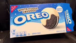 White Fudge Covered Oreo Cookie Review [upl. by Devad]