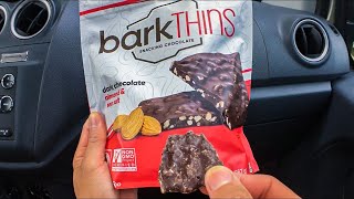 Bark Thins Dark Chocolate Almond amp Sea Salt  Organic review Ep37 [upl. by Leddy]