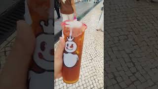 Ice lemon tea drink tea satisfying youtubeshorts [upl. by Nananne68]