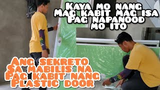 PVC door installation  Paano magkabit ng PVC door [upl. by Jeffry]