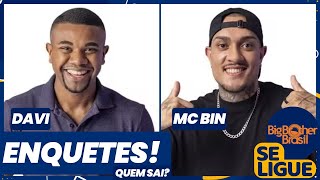 BBB 24  Parcial das ENQUETES ATUALIZADAS Davi ou Mc Bin quem sai nesse Paredão [upl. by Atled]