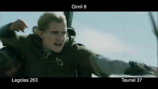 Legolas vs Gimli vs Tauriel Kill Count [upl. by Remark171]