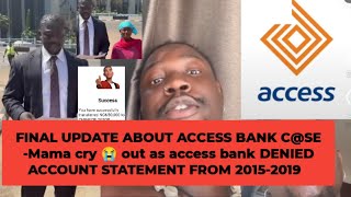 access bank finally denied account statement from 20152019 Mama in tears 😭😭 [upl. by Darbie749]