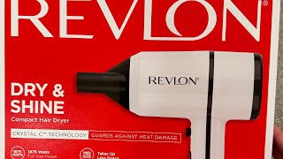 NEW REVLON compact hair dryer — unboxing the Dry amp Shine blow dryer • hairdryer • hair care •blowdry [upl. by Sinnal]