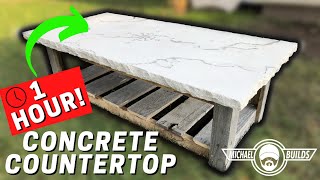 How to make a Concrete Counter Top in 1 hour [upl. by Verdi874]