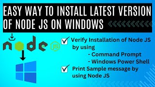 Easy way to Install Latest version of NodeJS LTS with NPM On Windows 1011  Complete Guide [upl. by Aiva]