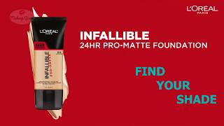 Loreal Infallible 24HR ProMatte Foundation Shades for Medium Skin [upl. by Boru]