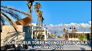 La Carihuela Torremolinos Spain Walk in January 2022 [upl. by Roxane763]