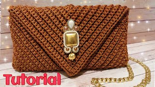 Tutorial Pochette bronzo  uncinetto [upl. by Ysor]