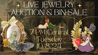 LIVE Jewelry Auction amp BIN Sale 7 M CT Tues 10824 [upl. by Finzer617]