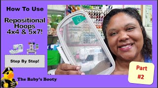 Embroidery Repositional Hoop 4x4 Embroidery Repo Hoop Part 2 Tutorial [upl. by Eicam]