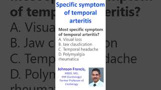 Specific symptom of temporal arteritis [upl. by Nesta]