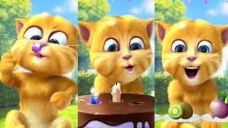 talking ginger fun viral video 😂 funniest cat 🤣 amp eating unlimited foods 🍌🥪🍰🥞🥑🍉🍔🍓🧆🍍🍿😱 catvideos [upl. by Norrek]