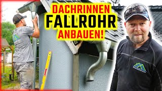 FALLROHR an DACHRINNE amp WAND montieren  Home Build Solution [upl. by Roldan]