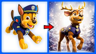 🦌 PAW PATROL as CHRISTMAS DEER 🦴 All Characters [upl. by Yedrahs]