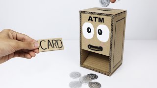 How to Make Mini ATM Machine Cardboard [upl. by Nagn]