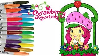 Strawberry Shortcake Coloring Book Pages for Kids Art for Kids [upl. by Kwapong]