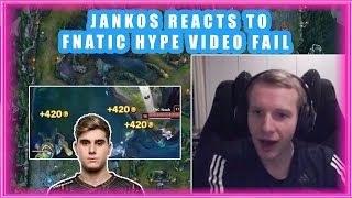 Jankos Reacts to FNATIC Worlds 2023 HYPE Video FAIL 👀 [upl. by Acsecnarf]