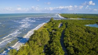 4K Aerial Footage of DelnorWiggins Pass State Park in Naples [upl. by Bristow]