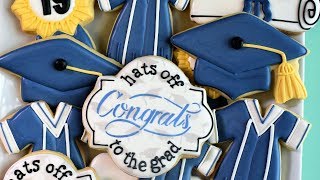 Graduation Cookie Tutorial  FOUR designs [upl. by Anthia]