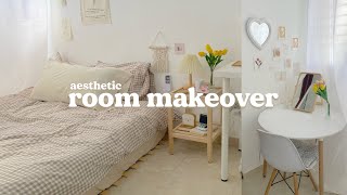 room makeover 🌷korean style and pinterest inspired ♡ [upl. by Elleined21]