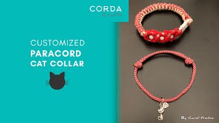 ⌘ Paracord CAT COLLAR 🐱  Handmande  CORDA Crafts 🐾 diy paracord dogcollar macrame pets [upl. by Selin]