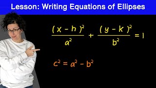 Lesson Writing Equations of Ellipses [upl. by Tiraj444]