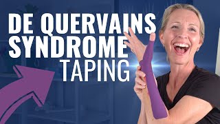 How to Tape De Quervains Syndrome Do It Yourself Taping to Stop Thumb Pain [upl. by Nnylirej179]