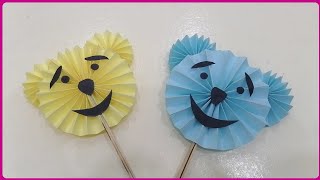 Paper Fan  Make Paper fan decoration ideas  Paper Craft [upl. by Canter]