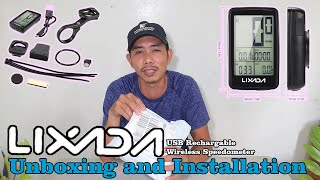 Lizada USB Rechargable Wireless Speedometer Unboing and Installation [upl. by Morty]