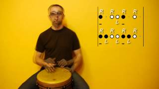 Djembe amp Cajón Lesson  01 Basic 44 rhythms [upl. by Eellac]