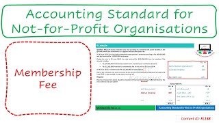 Lecture Membership Fee  Accounting Standard for NPOs FL138 [upl. by Melodee702]