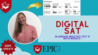 DSAT BlueBook Exam 6  Module 1 Math Walkthrough [upl. by Marlane898]