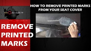 How to remove printed letters from seat cover UHD4K [upl. by Fries]