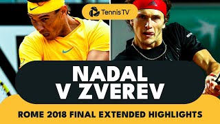 Rafael Nadal vs Alexander Zverev  Rome 2018 Final Extended Highlights [upl. by Voccola]