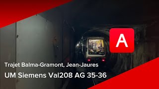 Tisséo  UM Siemens Val208 AG 3536 trajet BalmaGramont JeanJaurès [upl. by Jourdan]