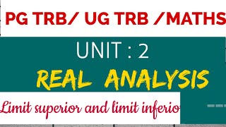 PG TRB maths UG TRBtnpscunit 2 Real Analysislimit inferior and superior in tamil [upl. by Aicirpac]