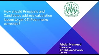 How should Principals and Candidates address calculation issues to get CTI Post marks corrected [upl. by Olen564]