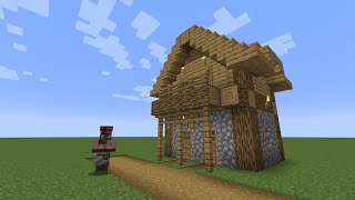 How to build a Minecraft Village Library 1 114 plains [upl. by Akena]