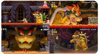 New Super Mario Bros Series  All Bowser Final Boss Battles 20062013 [upl. by Aivatnwahs]