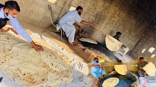 how to make Rumali Roti in Resturant Manday Roti قلو روٹی Biggest Roti Resturant Style [upl. by Neevan]