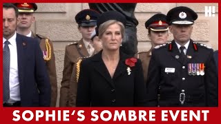 Duchess of Edinburgh visibly EMOTIONAL during Armistice Day service  HELLO [upl. by Leksehcey]