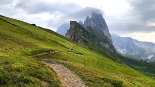 Italian Dolomites  Seceda Italy Beautiful mountain hike [upl. by Ives105]