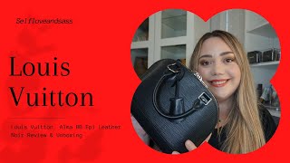 Louis Vuitton Alma BB Epi Leather Noir Review and Unboxing [upl. by Vadim]