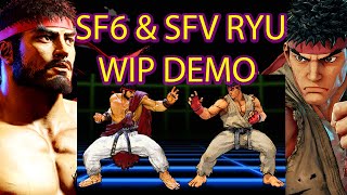 SF6 Ryu and SFV Ryu Ikemenmugen wip [upl. by Nagrom]